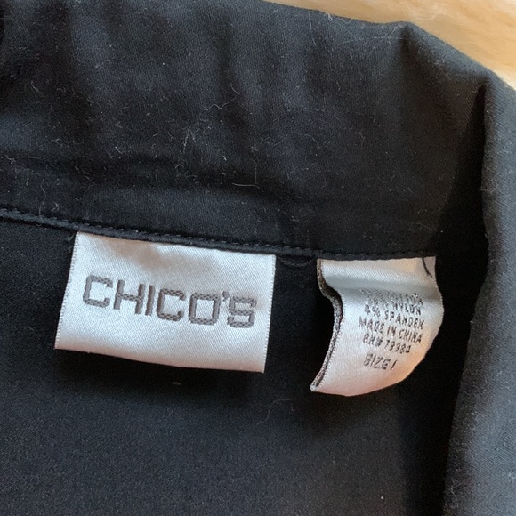 Chico’s sleeveless black with zippers vest shirt top M - Picture 10 of 11